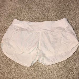 White lululemon speed up shorts (2.5 length)